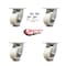 Service Caster 4 Inch Kingpinless Nylon Wheel Swivel Caster Set with Swivel Lock SCC-KP30S420-NYR-BSL-4 - alternate 6